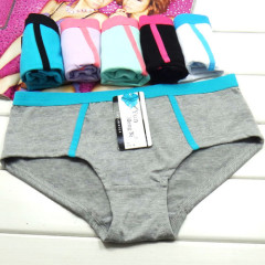 Top quality girls sexy undergarments Sporty plain color ladies brief soft cotton women panty