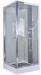 Square 900 X 900 Bathroom Shower Cabins White ABS Tray Chrome Profiles