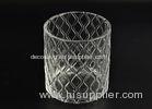 Pillar Cut Glass Candle Holders Decorative Glassware Customizable