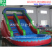 Inflatable water slide with pool