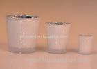 Home Interiors Clear Glass Votive CandleHolders Tall Lead Free
