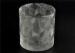 Contemporary Glass Candle Holder Transparent With Embossed Pattern