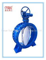 Flange connection triple offset cast steel butterfly valve factory in China