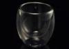 Round Double Layer Glass Coffee Cups HighTemperatureResistant