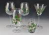 Colorful Decorated Hand Painted Glass Stemware For Martini Wine