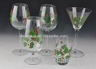 Colorful Decorated Hand Painted Glass Stemware For Martini Wine