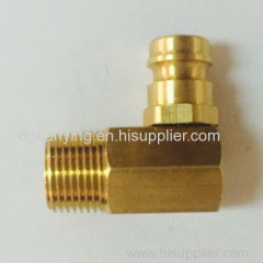 Hasco Style Connector nipple Male threaded 90 Degree