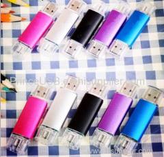 8GB OTG Flash USB Drive Aluminum USB Flash Drive with Large Memory for Mobile Phones OTG