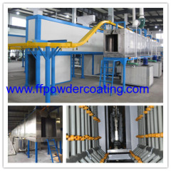 spray pretreatment powder coating line