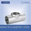 Sanitary fittings short equal pulled tee Polished for food grade 3A Standard