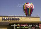 Roof Decoration Rainbow Helium Ground Balloons Inflatable With Banner Printing