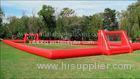 Sporting Large Inflatable Soap Soccer Field Red Fire Resistant EN15649