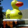 PVC Tarpaulin Big Inflatable Yellow Duck Waterproof With Advertising Banner