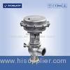 Stainless steel 304 / 316 sanitary diaphragm pneumatic reversing valve of single seat for controllin