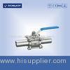 3pcs welded full port Sanitary Ball Valve With connection pipe