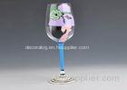 Long Stem Personalised Hand Painted Wine GlassesDrinking Cup