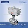 Horizontal straight way Pnuematic ball valve with thread Connection