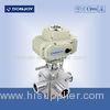 Electric actuator three-way ball valve with T type and full port