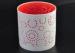 Decorative Red Ceramic Candle Holder Spraying For Home Votive