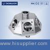 Inox sanitary multiport valve round steel body for beverage process and fluid control