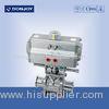Aluminum pneumatic three-piece ball valve with ss304/316L