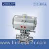 Aluminum pneumatic three-piece ball valve with ss304/316L