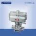 Aluminum pneumatic three-piece ball valve with ss304/316L