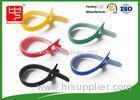 Self Adhesive hook and loop fasteners black cable ties eco - friendly