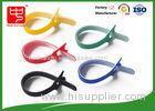 Self Adhesive hook and loop fasteners black cable ties eco - friendly