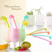 4pcs/set Korean Cute Chameleon Stirring Spoon Swizzle Mixing Sticks Ladle Plastic Glass Drink Cocktail Stirrers Muddler