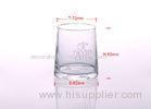 Whisky Clear Water Glass Tumblers with Lids Frosted Decal Printed