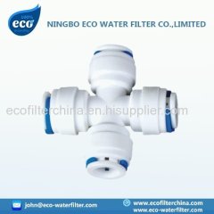 water plastic cross connector