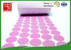 Durable white / pink small velcro dots In Rolls With 10mm - 150mm Diameter