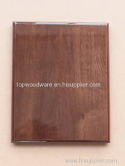 Walnut piano finish wooden plaque