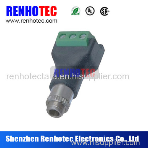 low cost screw female DC power connector terminal