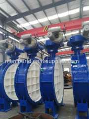 Electric operated double flange EPDM sealing double offset butterfly valve