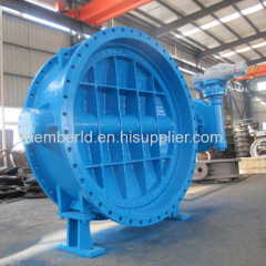 Electric operated double flange EPDM sealing double offset butterfly valve