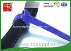 Industrial Reuse Hook and Loop Cable Tie Blue color Strong Sticky For Fixed