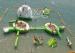 Amazing Inflatable Water Parks Green White Inflatable Aqua Park Water Toys