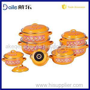 7pcs Manufactures Of Cookware Enameled/wholesale Cookware/colored Iron Cookware