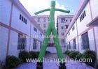 Green Inflatable Advertising Man 20ft Inflatable Wavy Arm Guy With 2 Legs