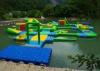 Outdoor Silk Printing Inflatable Water Amusement Park With 0.9mm PVC Tarpaulin