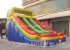 Rainbow Giant Double Lane Commercial Inflatable Slide For Kids And Children