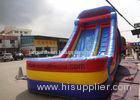 Blue / yellow / Red Commercial Inflatable Slide With Sun / Rain Cover