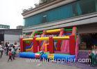 Double Lane Commercial Inflatable Slide Obstacle And Playground Inside