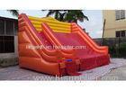 Orange / Yellow / Red Commercial Inflatable Slide For Inflatable Pool