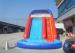 Thickness 0.55mm PVC Heavy Duty Rainbow inflatable water slides With Pool