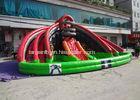 17 Feet Red / Green / Black Large Commercial Inflatable Slides For Kids Party