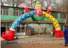Beautiful Clown Inflatable Start Finish Arch Digital Printing For Festival Decoration