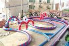 Red Blue Amazing Inflatable Track Airtight Sealed For Outdoor Games